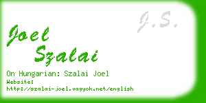 joel szalai business card